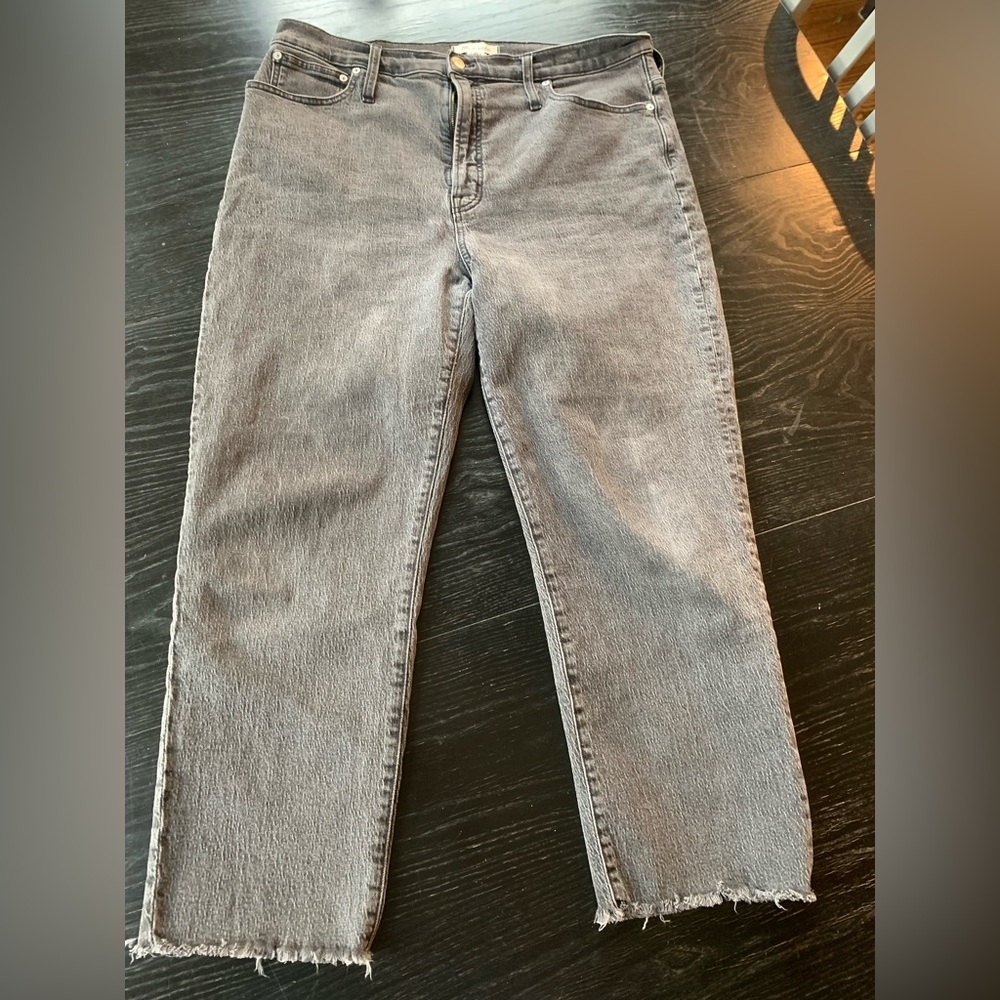Madewell perfect Vintage Straight jeans, black, size 33